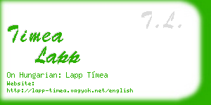 timea lapp business card